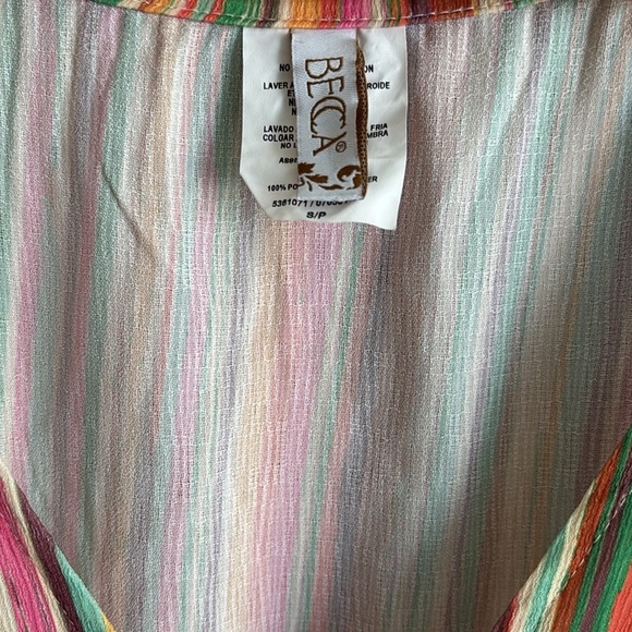 Becca Swim West Village Striped Smocked Cover Up Dress - Picture 3 of 6